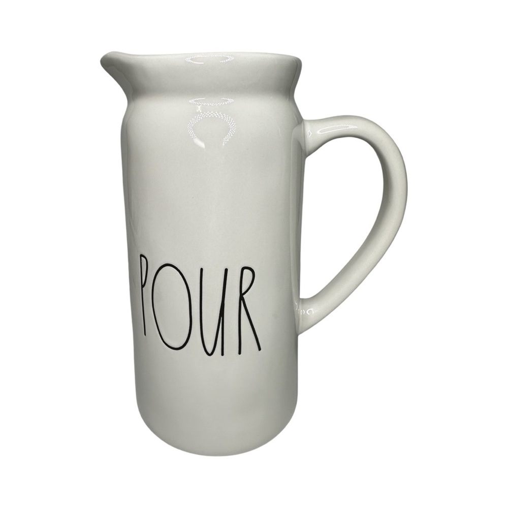Rae Dunn Artisan Collection By Magenta “POUR” Off White Pitcher.  USED ONCE!